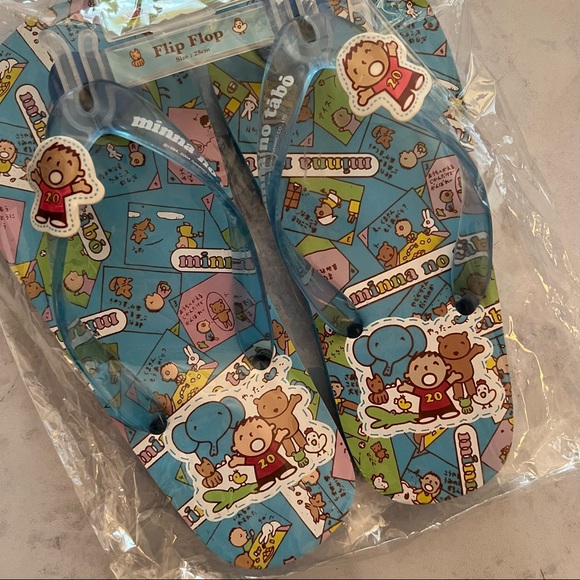 NWT Sanrio Minna No Tabo Flip Flops Sandals - Picture 4 of 6